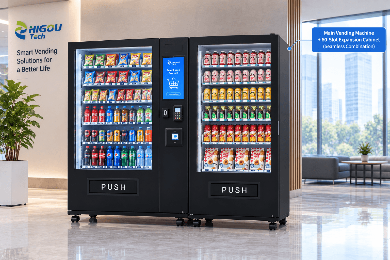60 Slots Vending Machine Expansion Cabinet Application Scenario.png