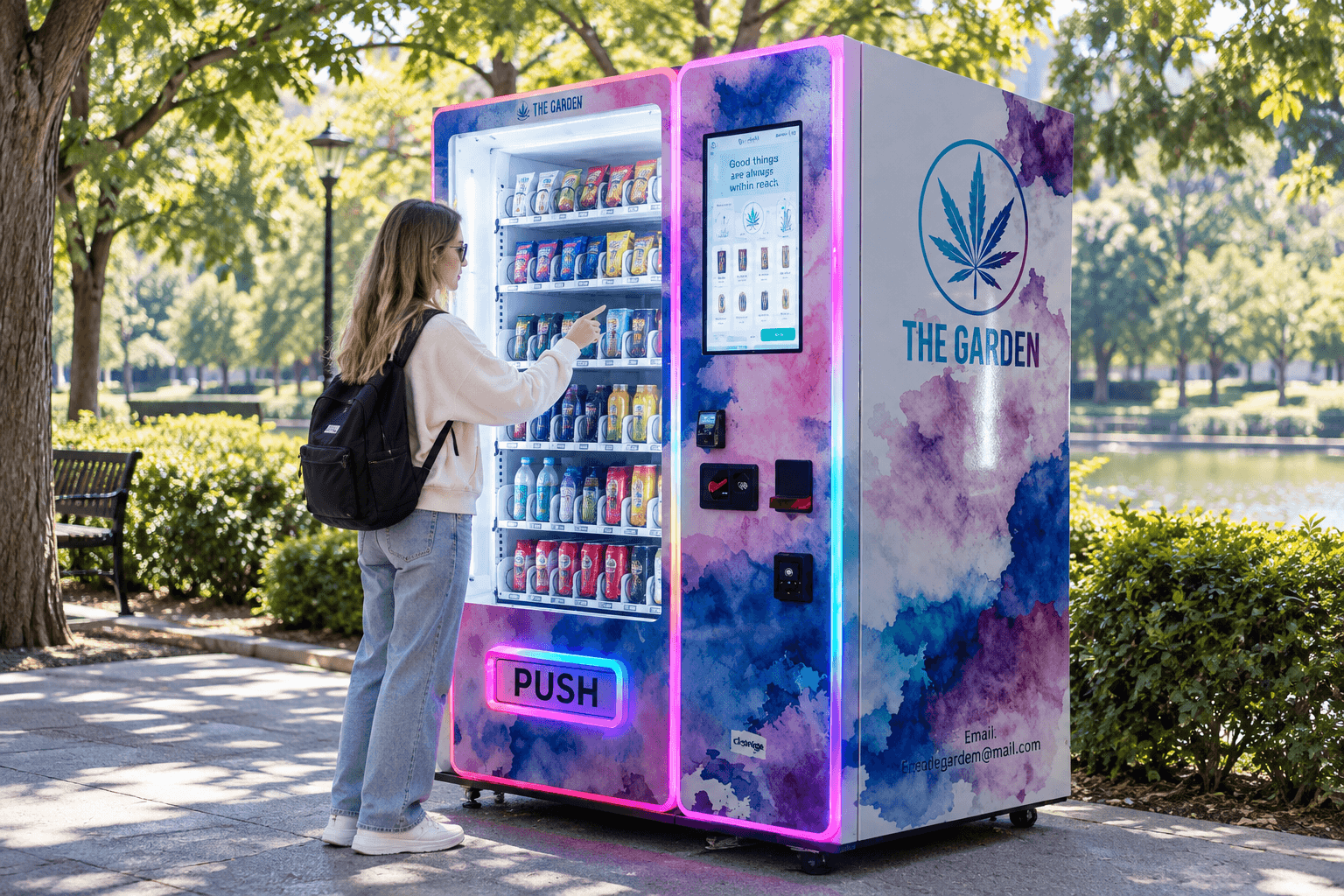 Custom 21.5-Inch Touchscreen Spiral Vending Machine for Park Retail.png